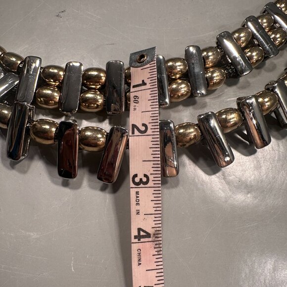 Chain Multi Strand Statement Belt Bar Metal Beaded Adjustable Gold Silver - Picture 16 of 16